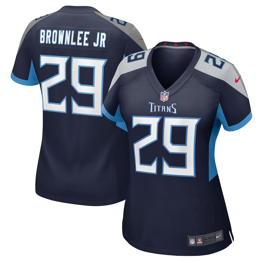 Jarvis Brownlee Jr. 29 Tennessee Titans Women's Game Jersey - Navy Js8871