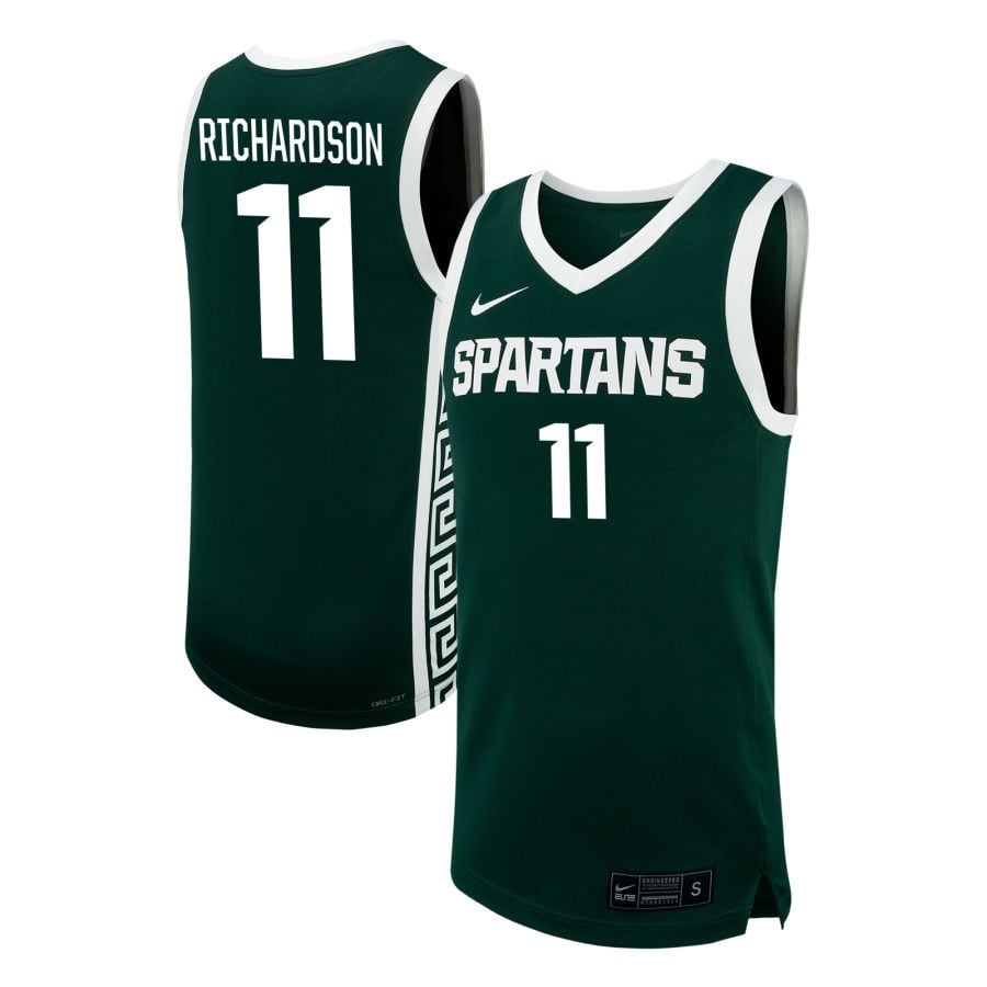 Jase Richardson 11 Michigan State Spartans Nil Men's Basketball Jersey - Green