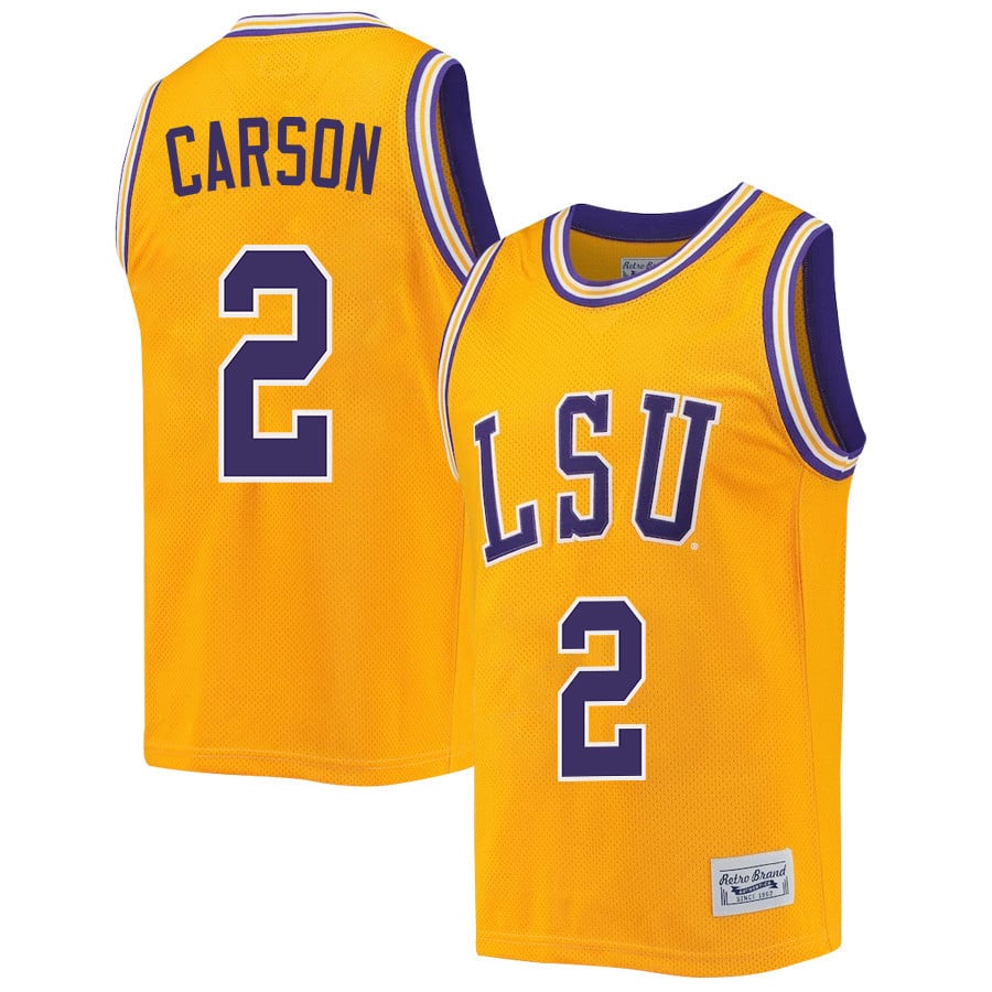 Jasmine Carson 2 Lsu Tigers 2023 Basketball Jersey Retro- Gold