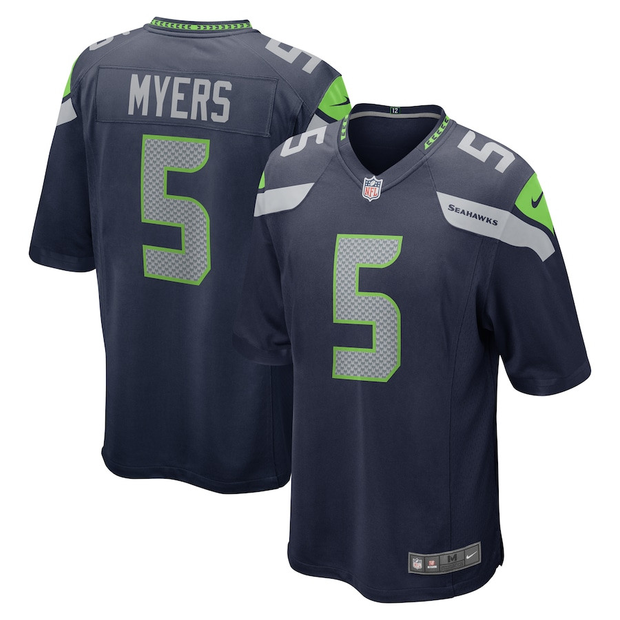 Jason Myers 5 Seattle Seahawks Men Game Jersey - College Navy Js1606