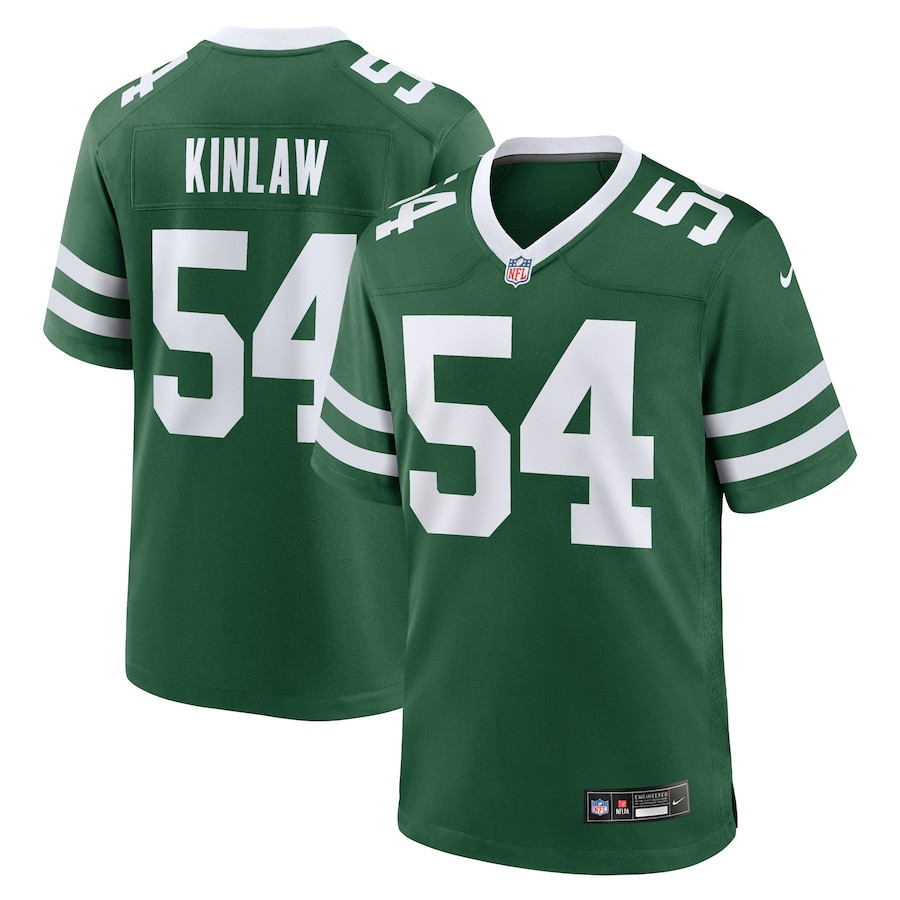 Javon Kinlaw 54 New York Jets Team Game Men Jersey - Legacy Green Js5220