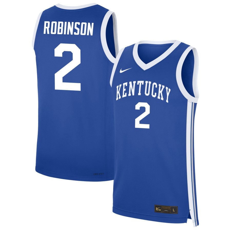 Jaxson Robinson 2 Kentucky Wildcats Nil Men's Basketball Jersey - Royal