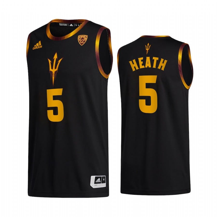 Jay Heath 5 Arizona State Sun Devils Black Jersey College Basketball