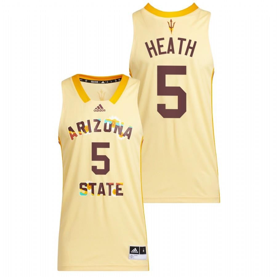 Jay Heath 5 Yellow Arizona State Sun Devils 2022 Basketball Honoring Black Excellence Jersey
