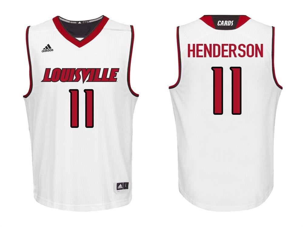 Jay Henderson 11 White College Basketball Louisville Cardinals Jersey