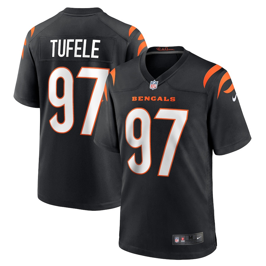 Jay Tufele 97 Cincinnati Bengals Team Game Men Jersey - Black Js7922