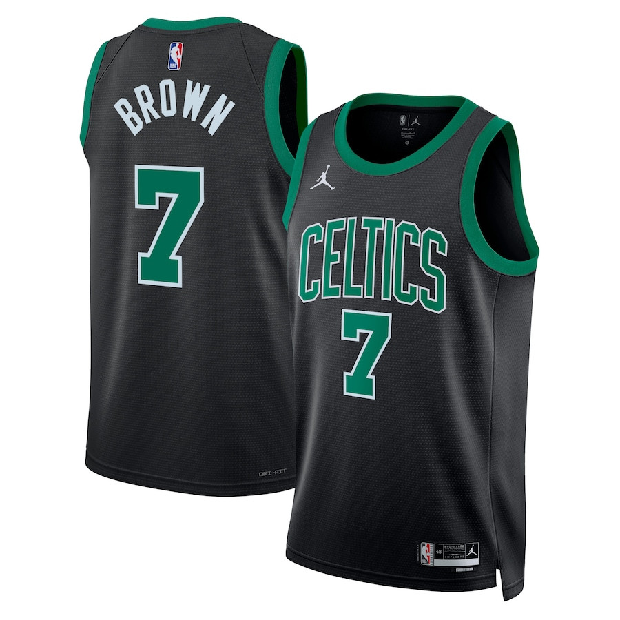 Jaylen Brown 7 Boston Celtics Unisex Swingman Jersey - Statement Edition - Black
