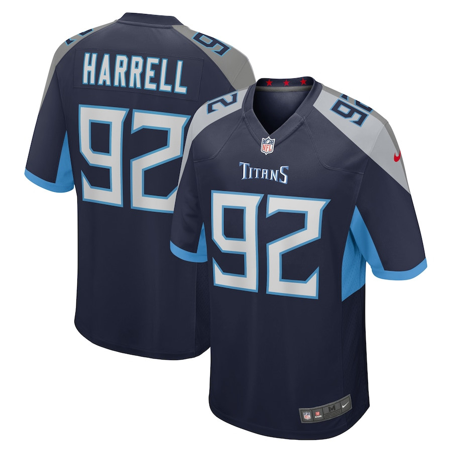 Jaylen Harrell 92 Tennessee Titans Game Men Jersey - Navy Js1277