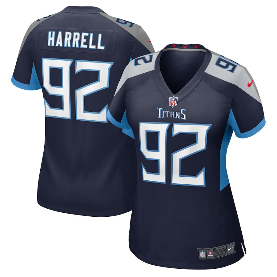 Jaylen Harrell 92 Tennessee Titans Women's Game Jersey - Navy Js8439