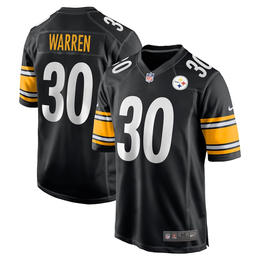 Jaylen Warren 30 Pittsburgh Steelers Alternate Game Men Jersey - Black Js6139