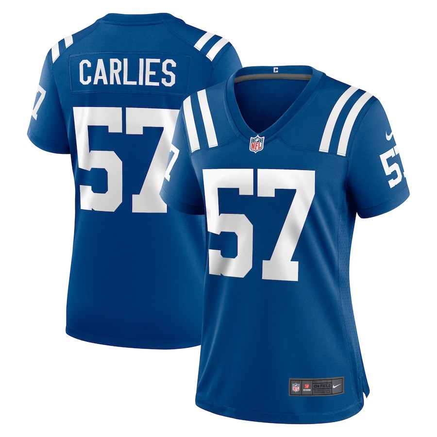 Jaylon Carlies 57 Indianapolis Colts Women's Game Jersey - Royal Js8776