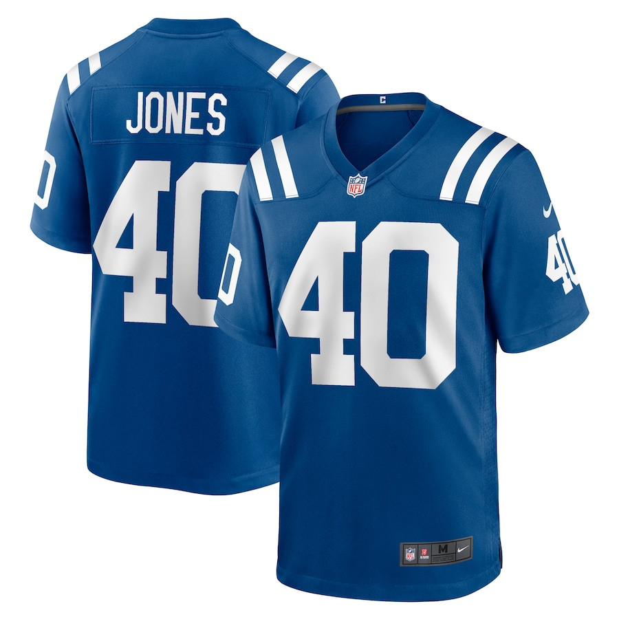 Jaylon Jones 40 Indianapolis Colts Game Men Jersey - Royal Js6720