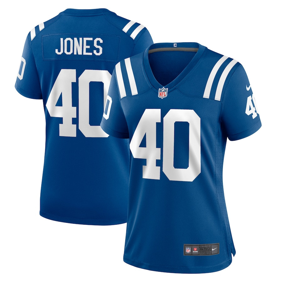 Jaylon Jones 40 Indianapolis Colts Women's Game Jersey - Royal Js5107