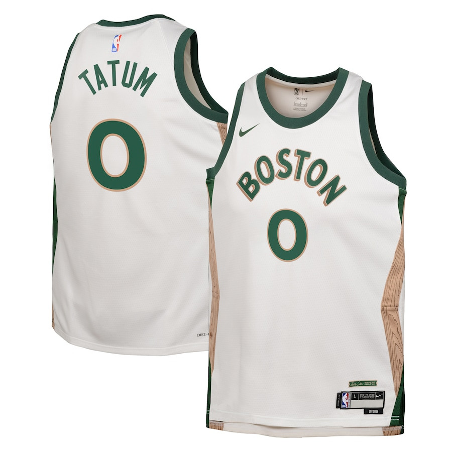 Jayson Tatum 0 Boston Celtics 2023/24 City Edition Swingman Youth Jersey - White