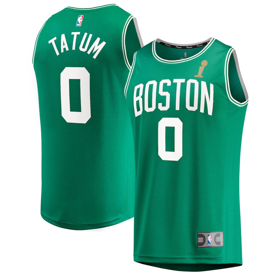 Jayson Tatum 0 Boston Celtics 2024 Finals Champions Jersey - Kelly Green - Icon Edition