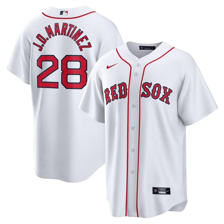 J.d. Martinez 28 Boston Red Sox Home Men Jersey - White
