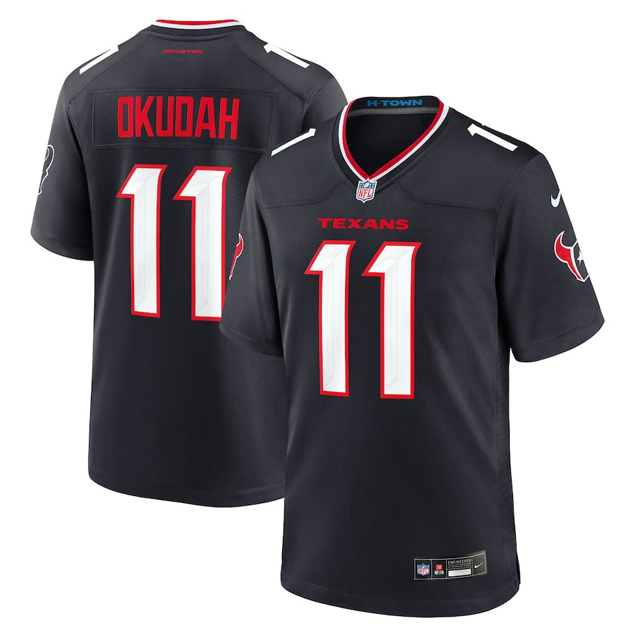 Jeff Okudah 11 Houston Texans Team Game Men Jersey - Navy Js2851