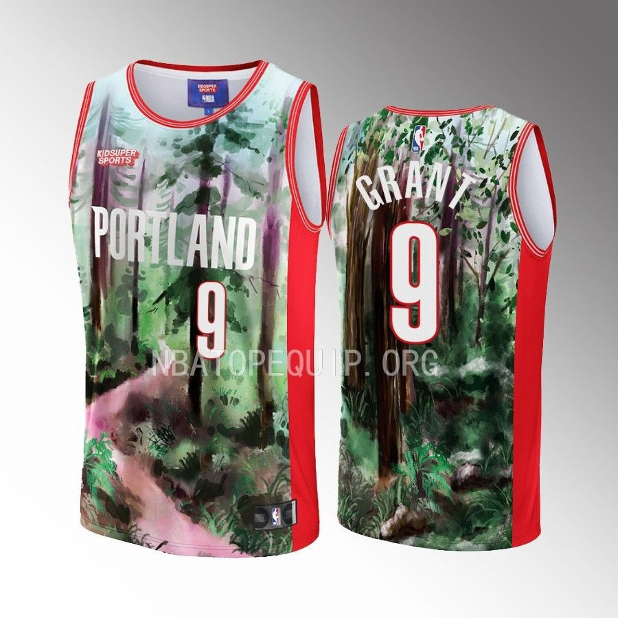 Jerami Grant 9 Portland Trail Blazers Nba & Kidsuper Studios Unisex Hometown Jersey