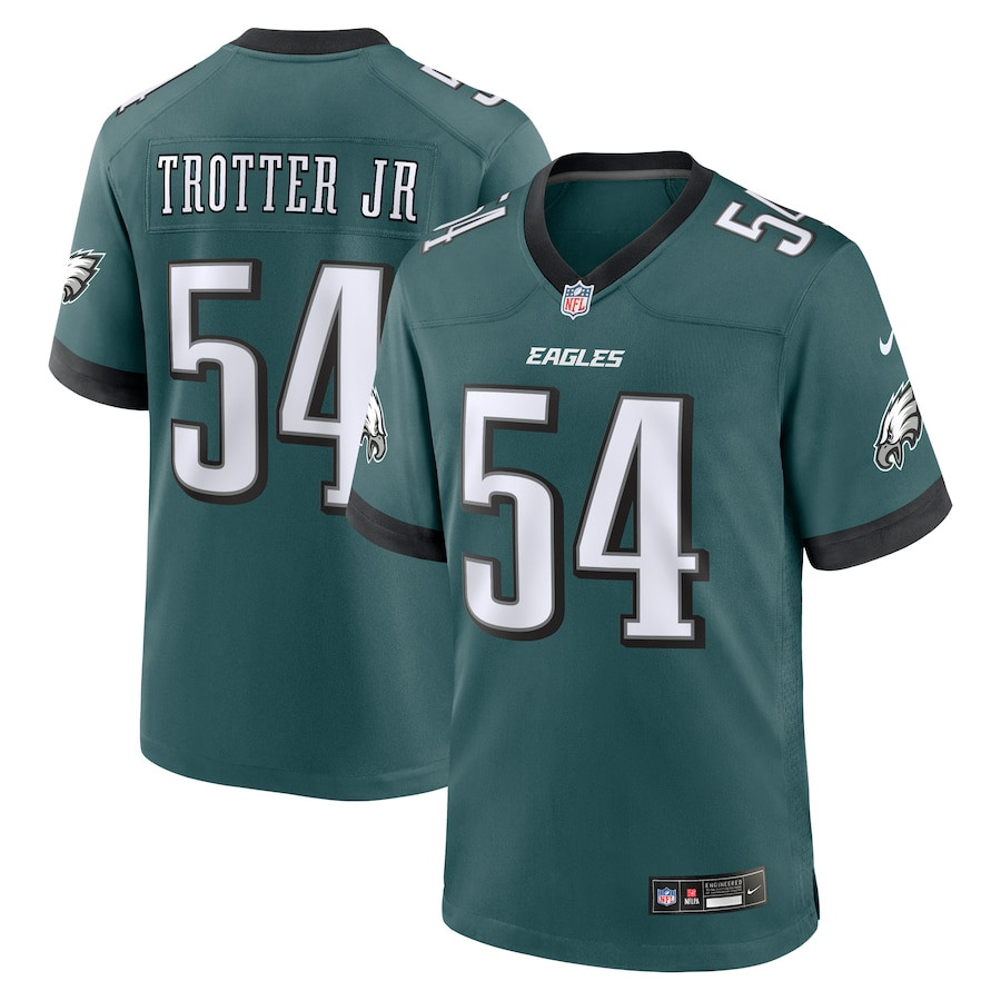 Jeremiah Trotter Jr. 54 Philadelphia Eagles Game Men Jersey - Green Js1544