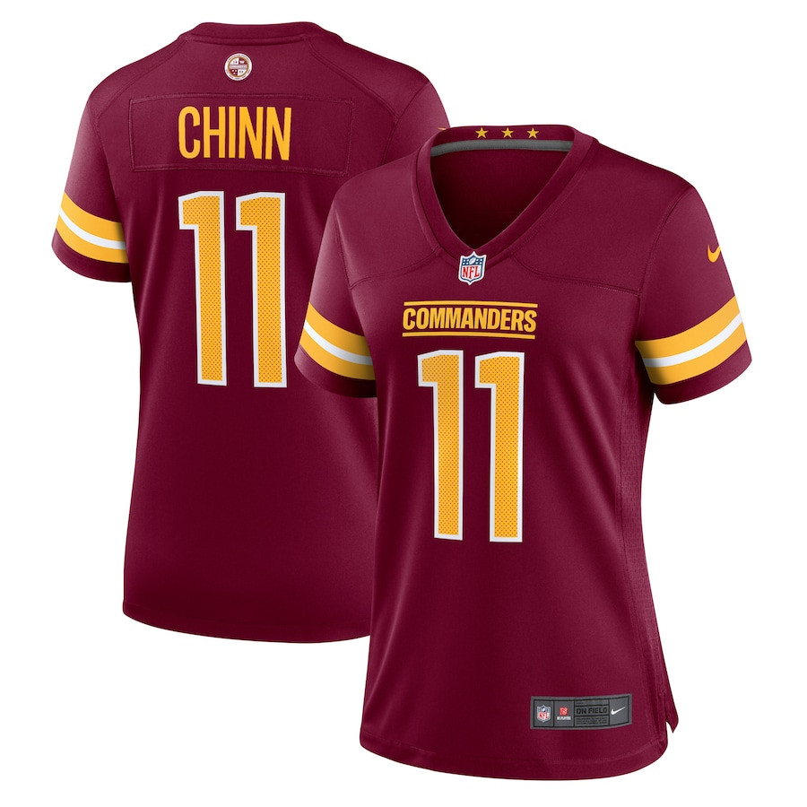 Jeremy Chinn 11 Washington Commanders Women's Game Jersey - Burgundy Js5234