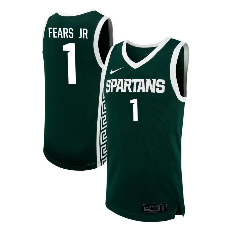 Jeremy Fears Jr 1 Michigan State Spartans Nil Men's Basketball Jersey - Green