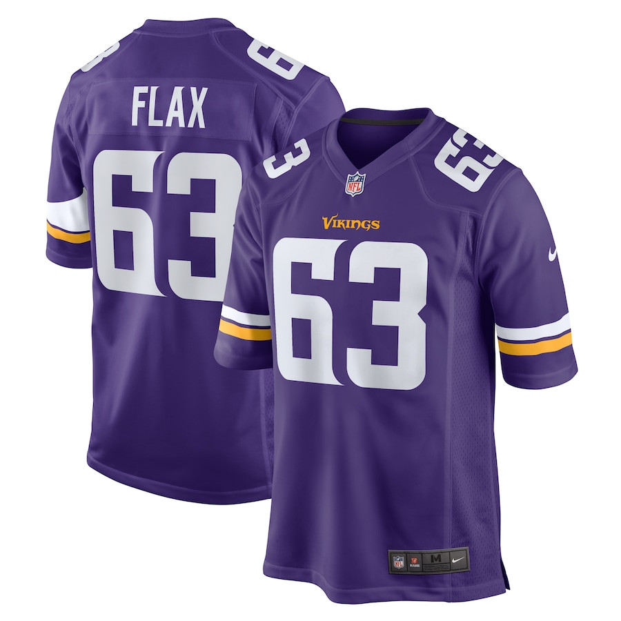 Jeremy Flax 63 Minnesota Vikings Game Men Jersey - Purple Js5402