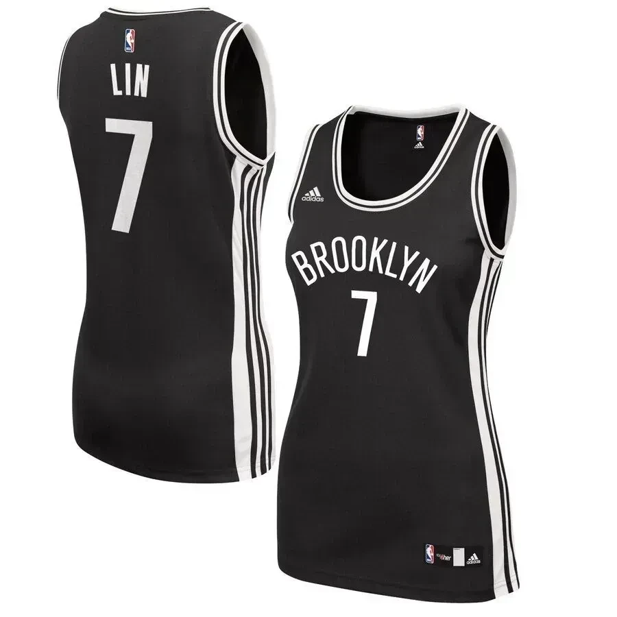 Jeremy Lin Brooklyn Nets Women's Road Jersey - Black