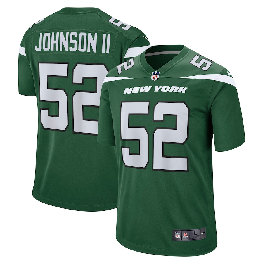 Jermaine Johnson Ii 52 New York Jets Men Game Jersey - Green Js5348