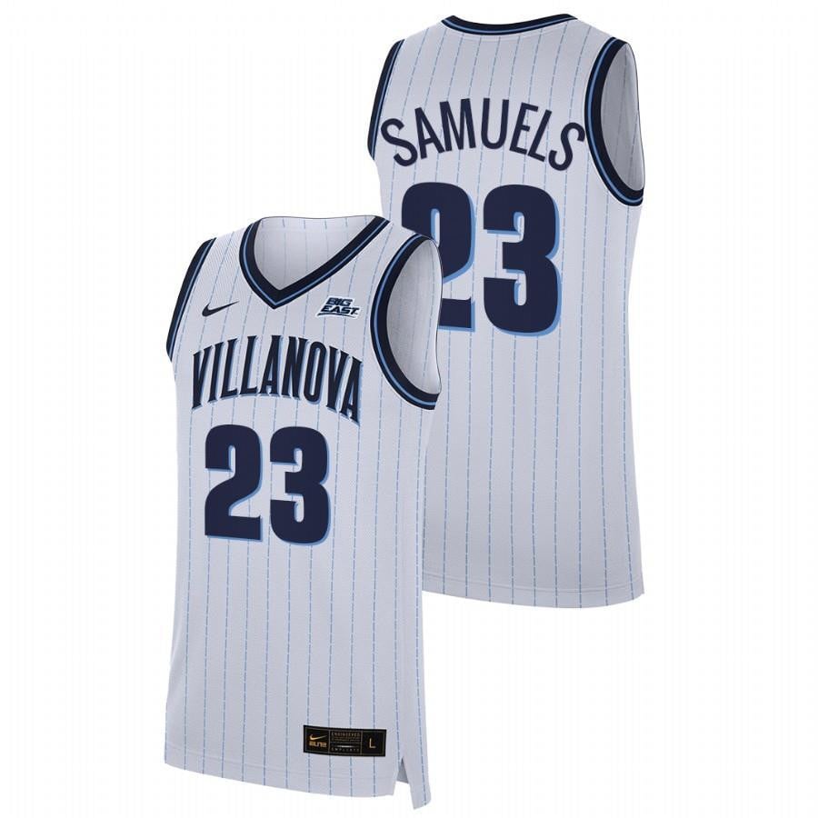 Jermaine Samuels 23 White Villanova Wildcats 2023 Home College Basketball Jersey