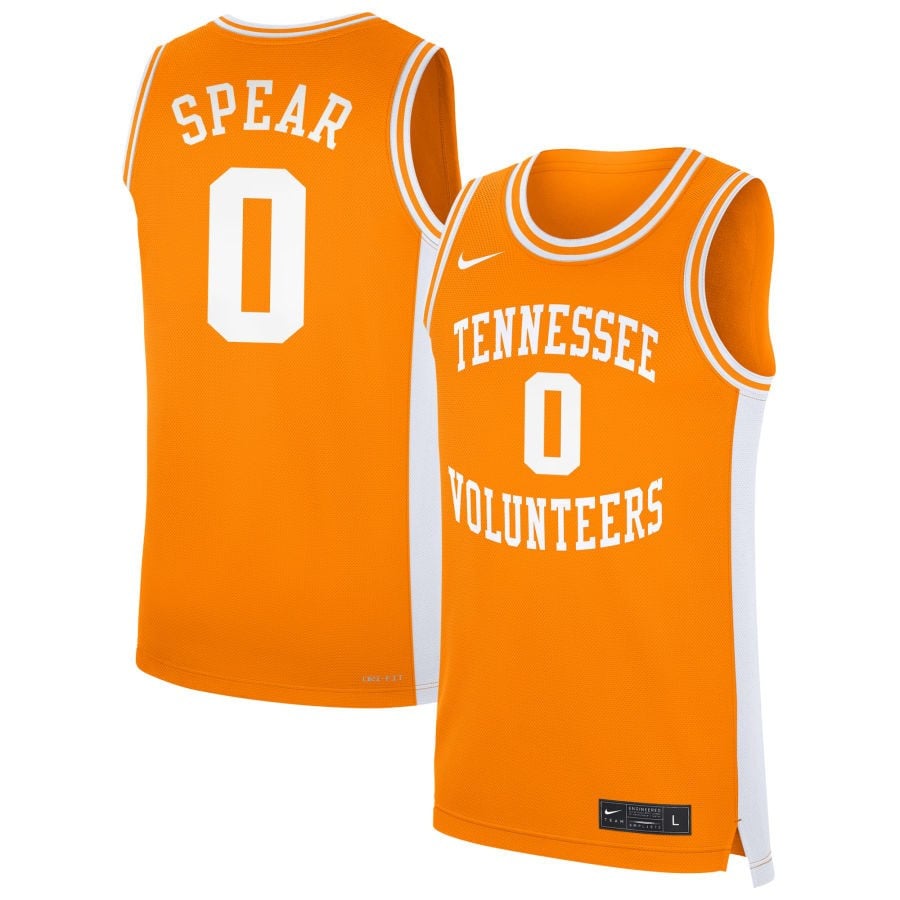 Jewel Spear 0 Tennessee Volunteers Unisex Women's Basketball Nil Jersey - Orange