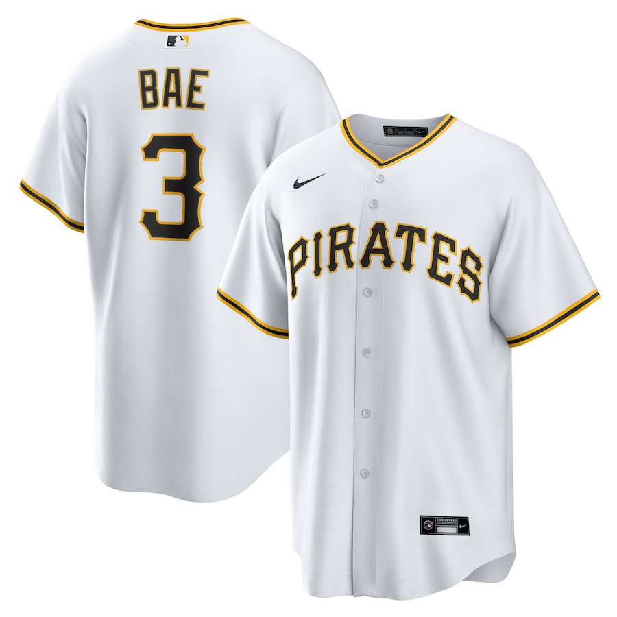 Ji-hwan Bae 3 Pittsburgh Pirates Men Jersey - White