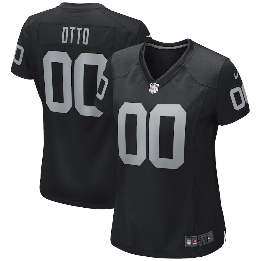 Jim Otto 00 Las Vegas Raiders Women's Game Retired Player Jersey - Black Js8658