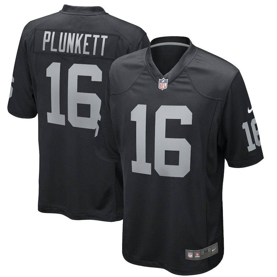Jim Plunkett 16 Las Vegas Raiders Men Game Retired Jersey - Black Js1983