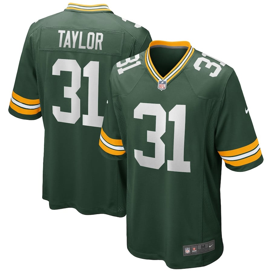 Jim Taylor 31 Green Bay Packers Men Game Retired Jersey - Green Js4796