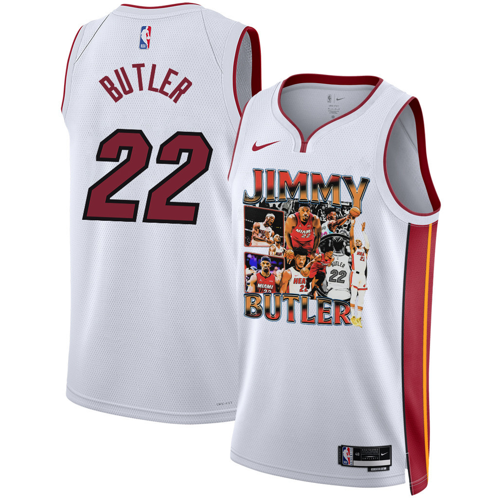 Jimmy Butler 22 Miami Heat Scoring Machine 2023 Nba Champions Swingman Jersey - White