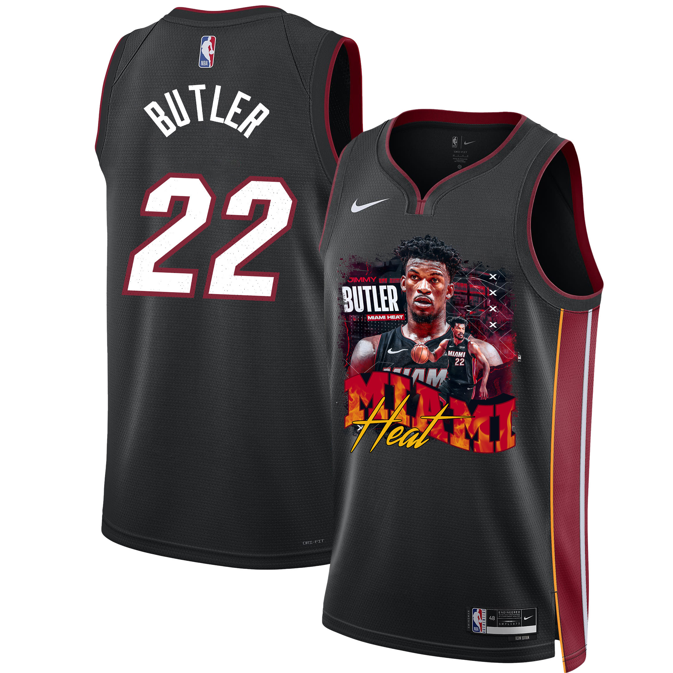 Jimmy Butler 22 Miami Heat Star Performer 2023 Nba Champions Swingman Jersey - Black