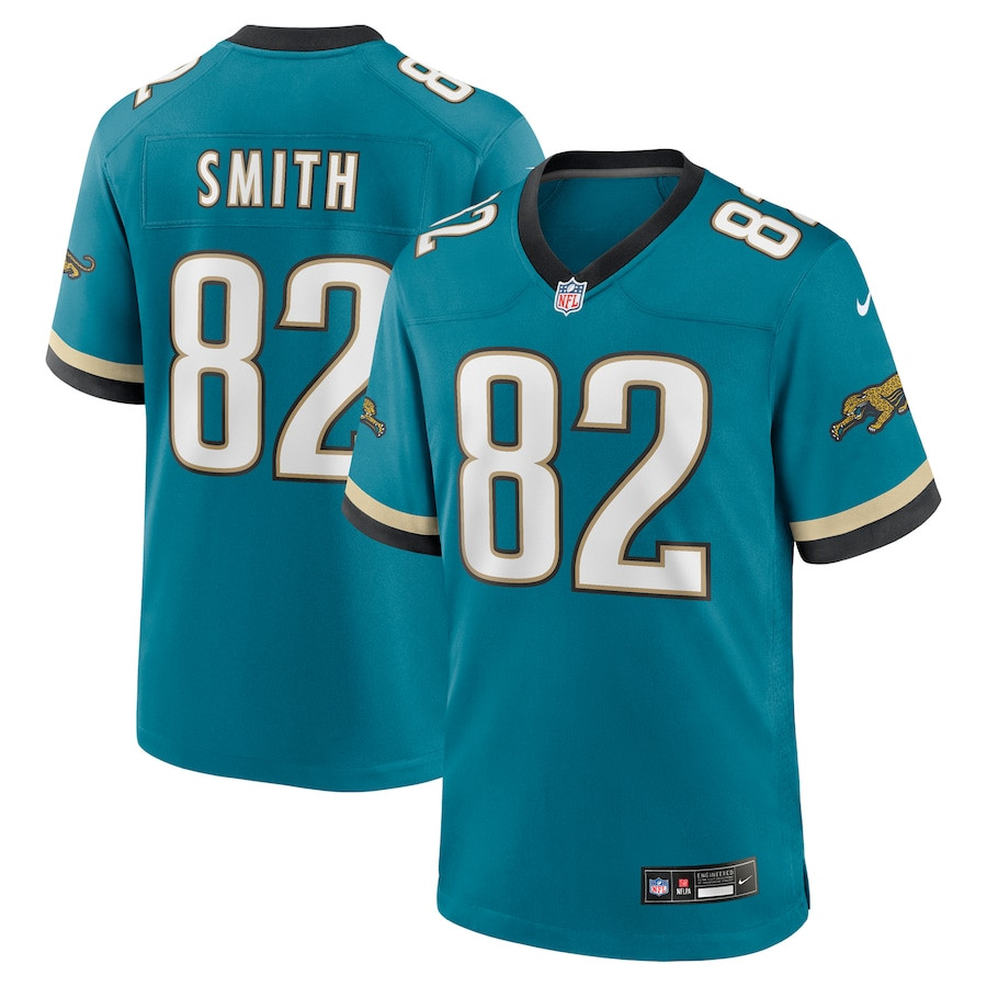 Jimmy Smith 82 Jacksonville Jaguars Prowler Throwback Player Game Men Jersey - Teal Js4660