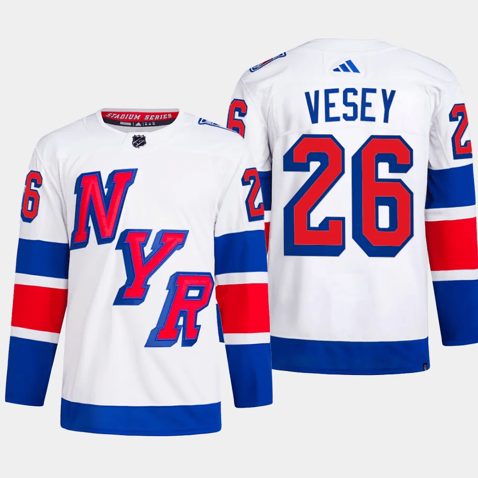 Jimmy Vesey 26 New York Rangers 2024 Stadium Series Primegreen Men Jersey - White