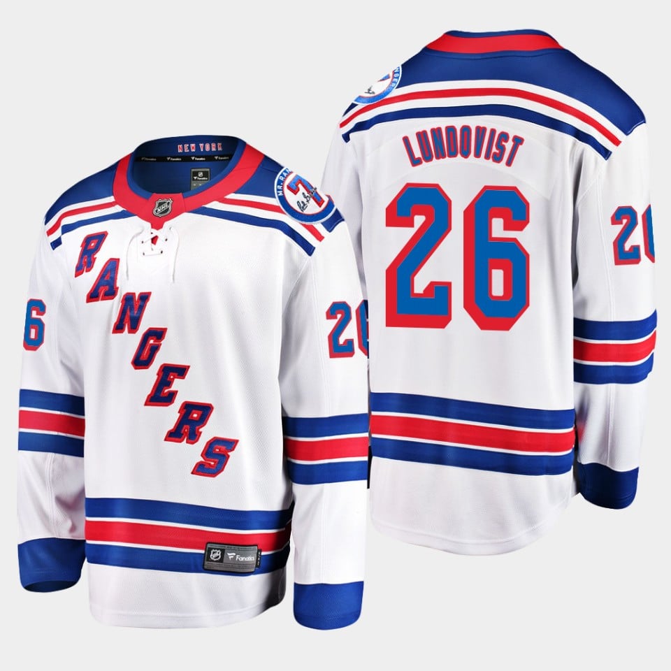 Jimmy Vesey 26 New York Rangers Away Breakaway Men Jersey - White