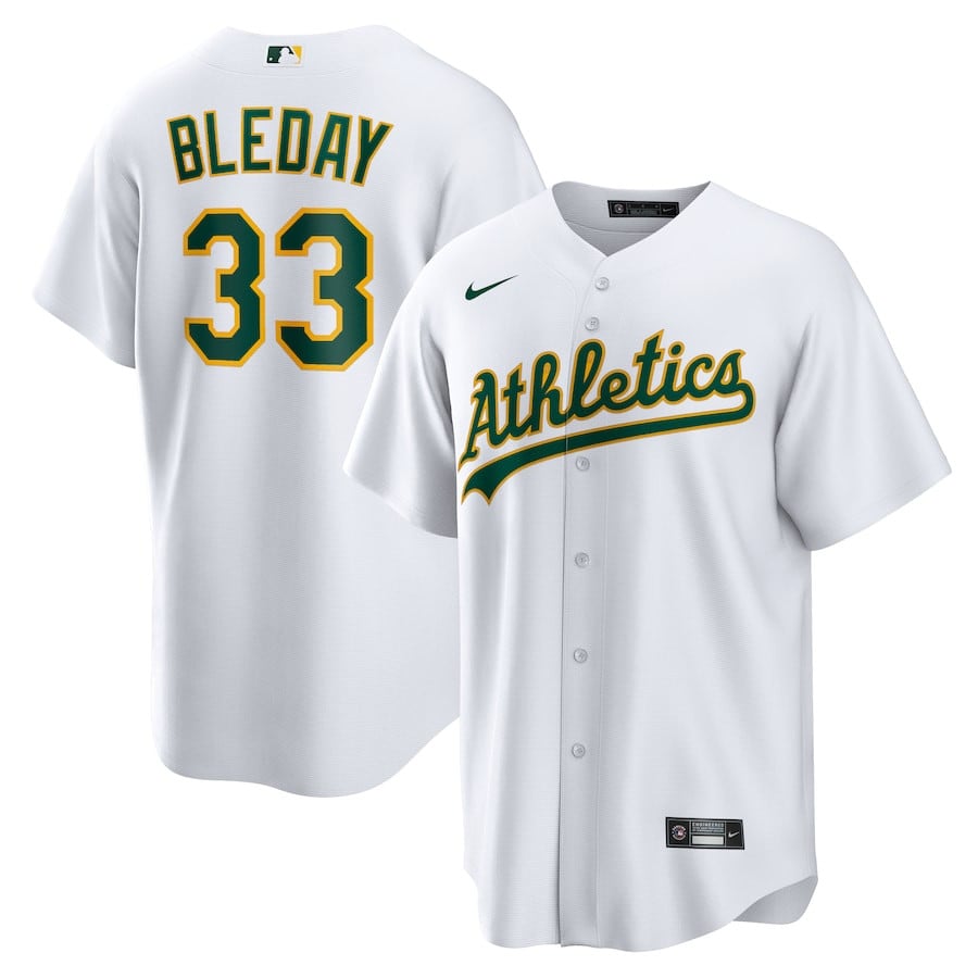 Jj Bleday 33 Oakland Athletics Home Men Jersey - White