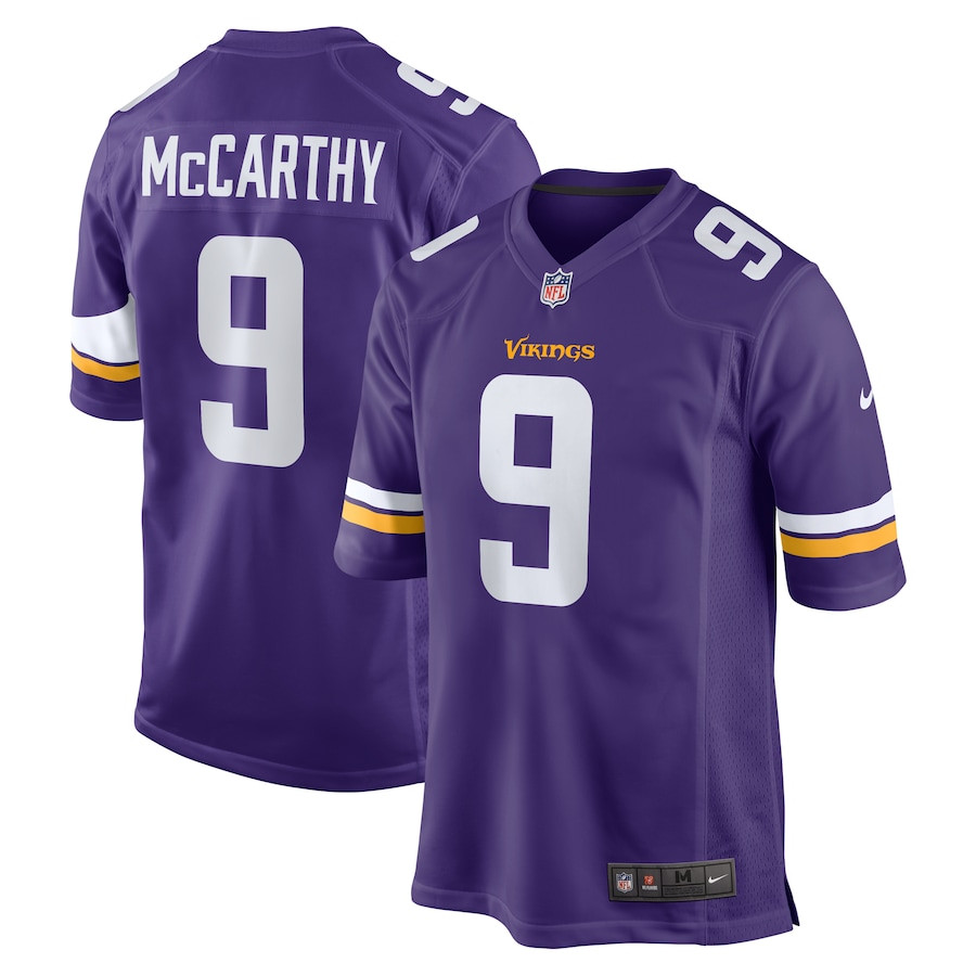 J.j. Mccarthy 9 Minnesota Vikings 2024 Nfl Draft First Round Pick Player Game Jersey - Purple Js9463