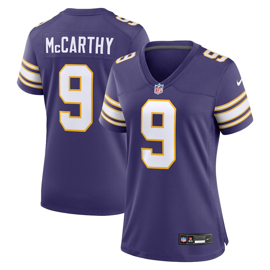 J.j. Mccarthy Minnesota Vikings 2nd Alternate 2024 Nfl Draft First Round Pick Player Game Jersey - Purple Js9362