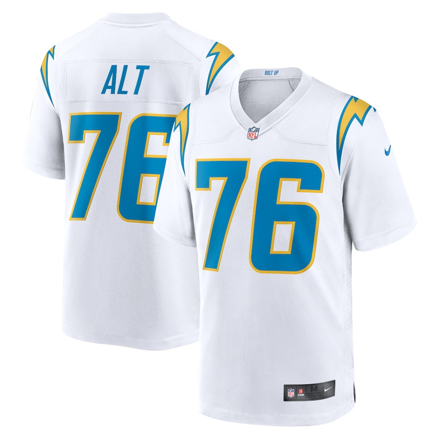 Joe Alt 76 Los Angeles Chargers Player Game Men Jersey - White Js8067