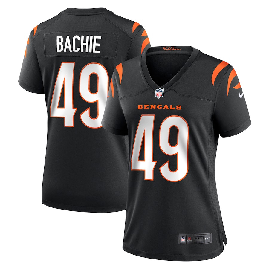 Joe Bachie 49 Cincinnati Bengals Women's Team Game Jersey - Black Js4807