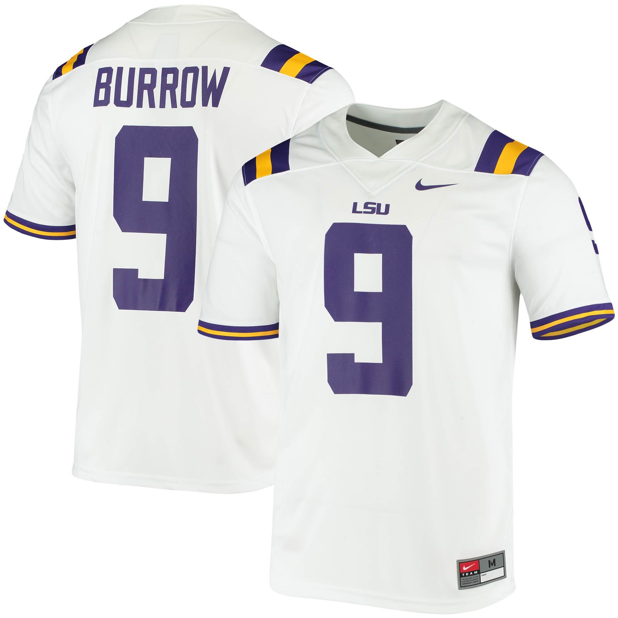 Joe Burrow #9 Lsu Tigers Men Jersey - White