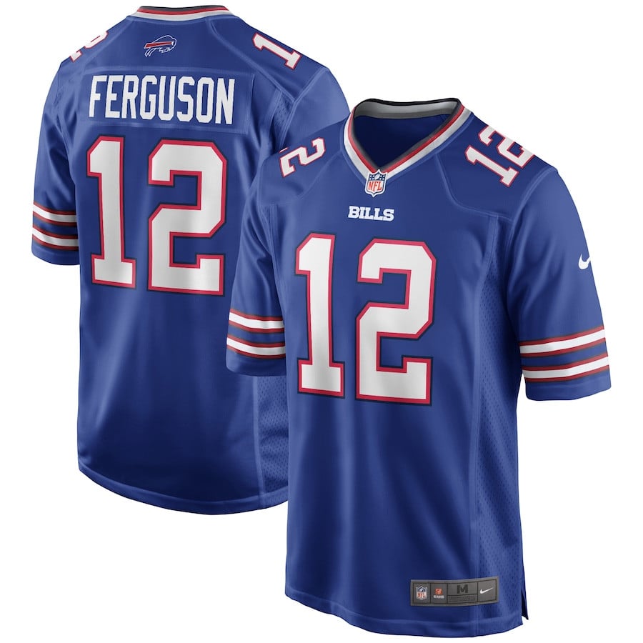 Joe Ferguson 12 Buffalo Bills Men Game Retired Jersey - Royal Js6895