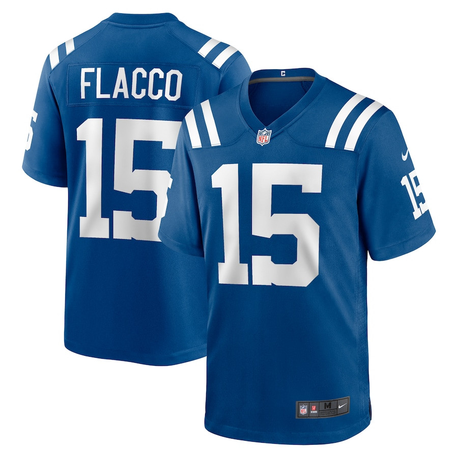 Joe Flacco 15 Indianapolis Colts Game Men Jersey - Royal Js1872