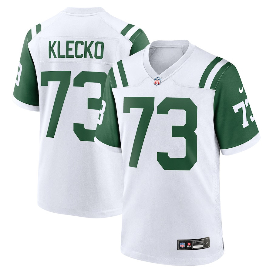 Joe Klecko 73 New York Jets Classic Alternate Retired Player Game Men Jersey - White Js8802