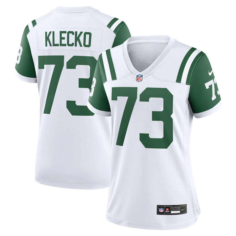 Joe Klecko 73 New York Jets Women's Classic Alternate Retired Player Game Jersey - White Js2629