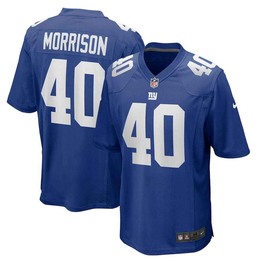 Joe Morrison 40 New York Giants Men Retired Jersey - Royal Js2431